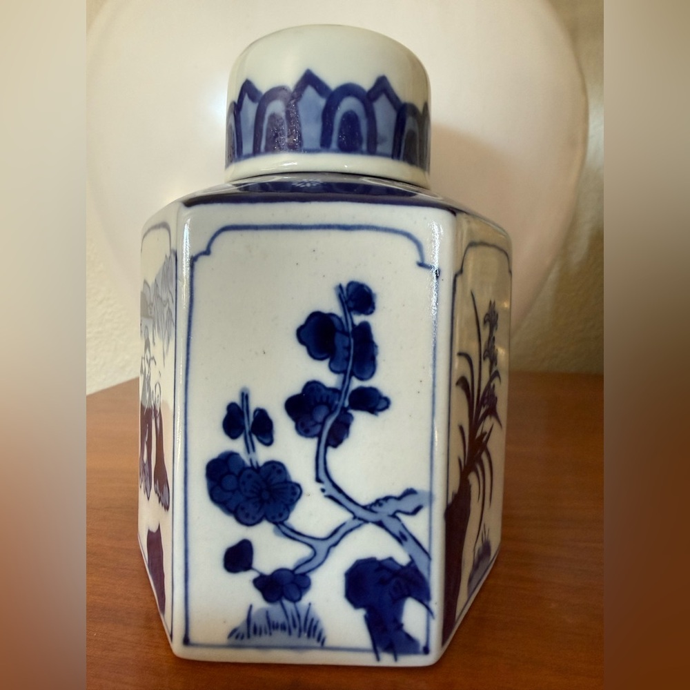 Vintage porcelain tea jar.